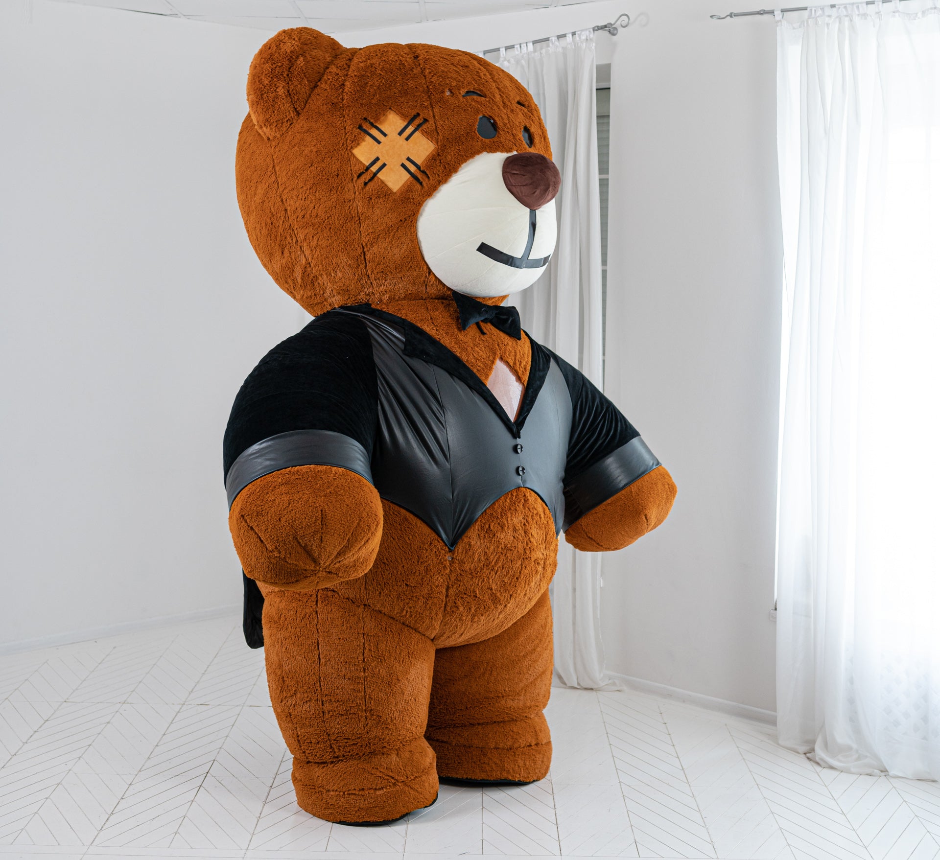 Inflatable Teddy Bear Mascot in Pro clothes