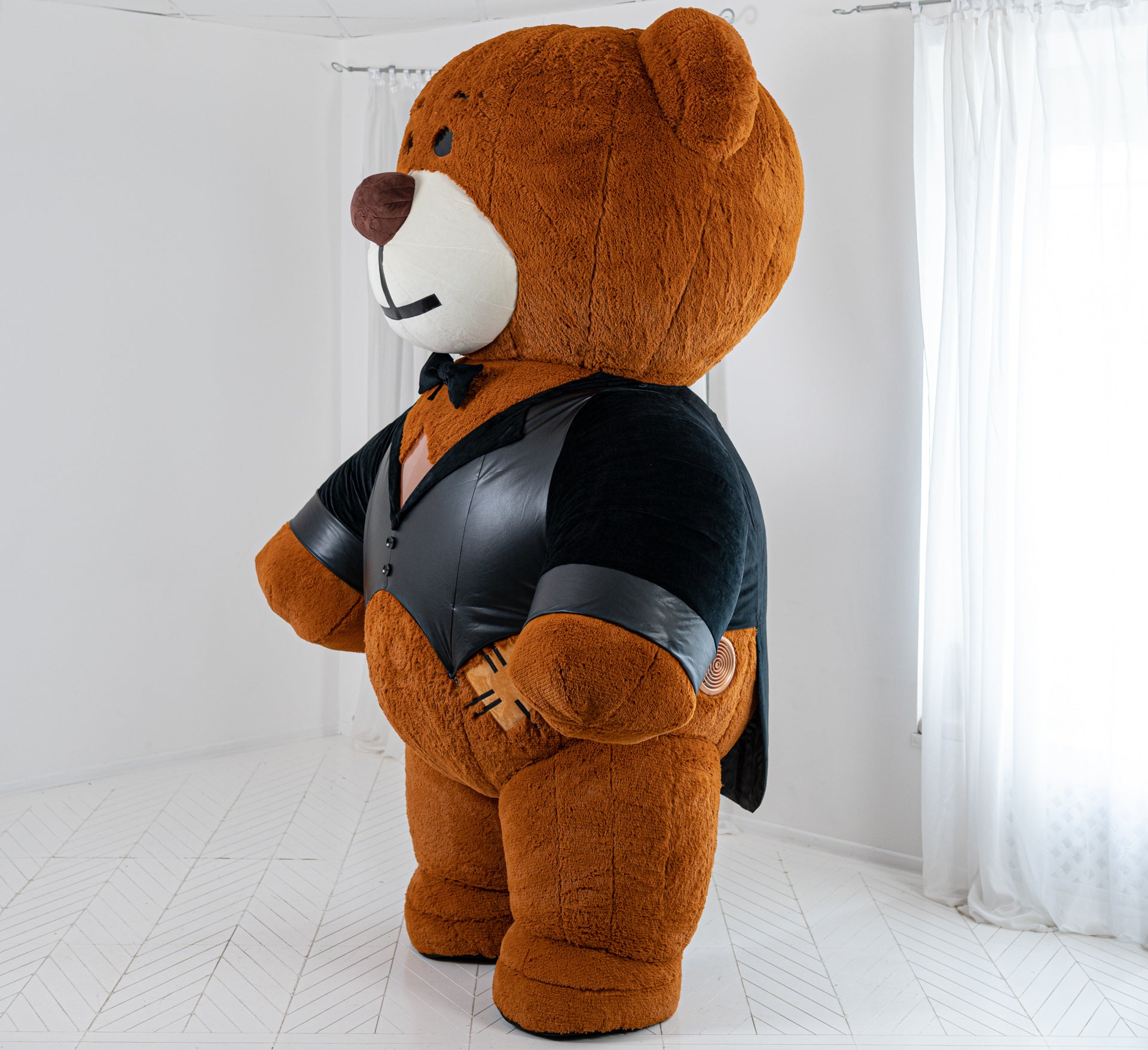 Inflatable Teddy Bear Mascot in Pro clothes