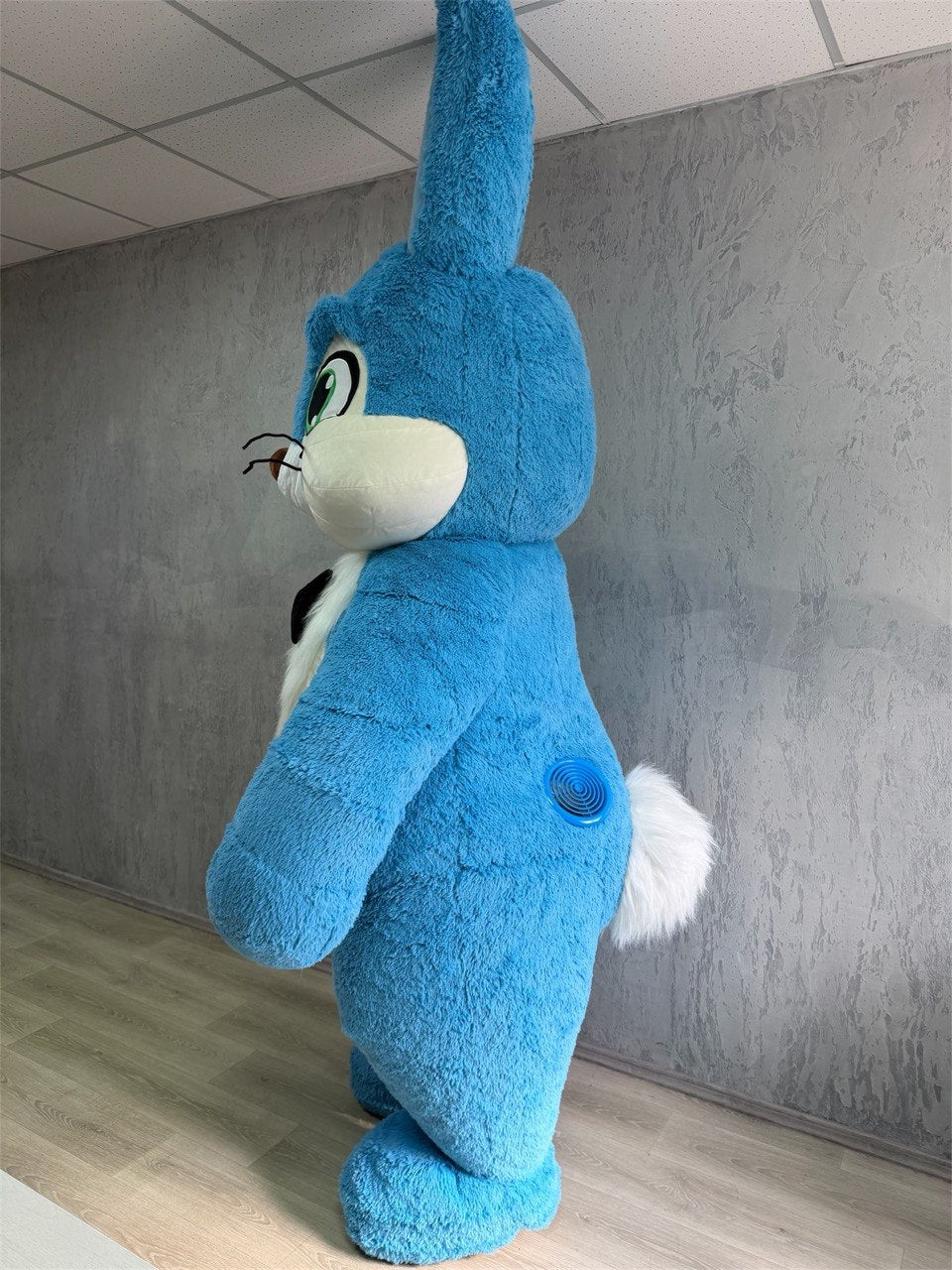 Inflatable Blue Rabbit Mascot Costume