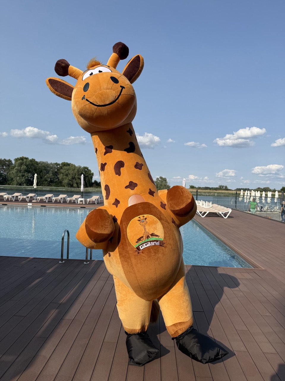 Inflatable Giraffe Mascot