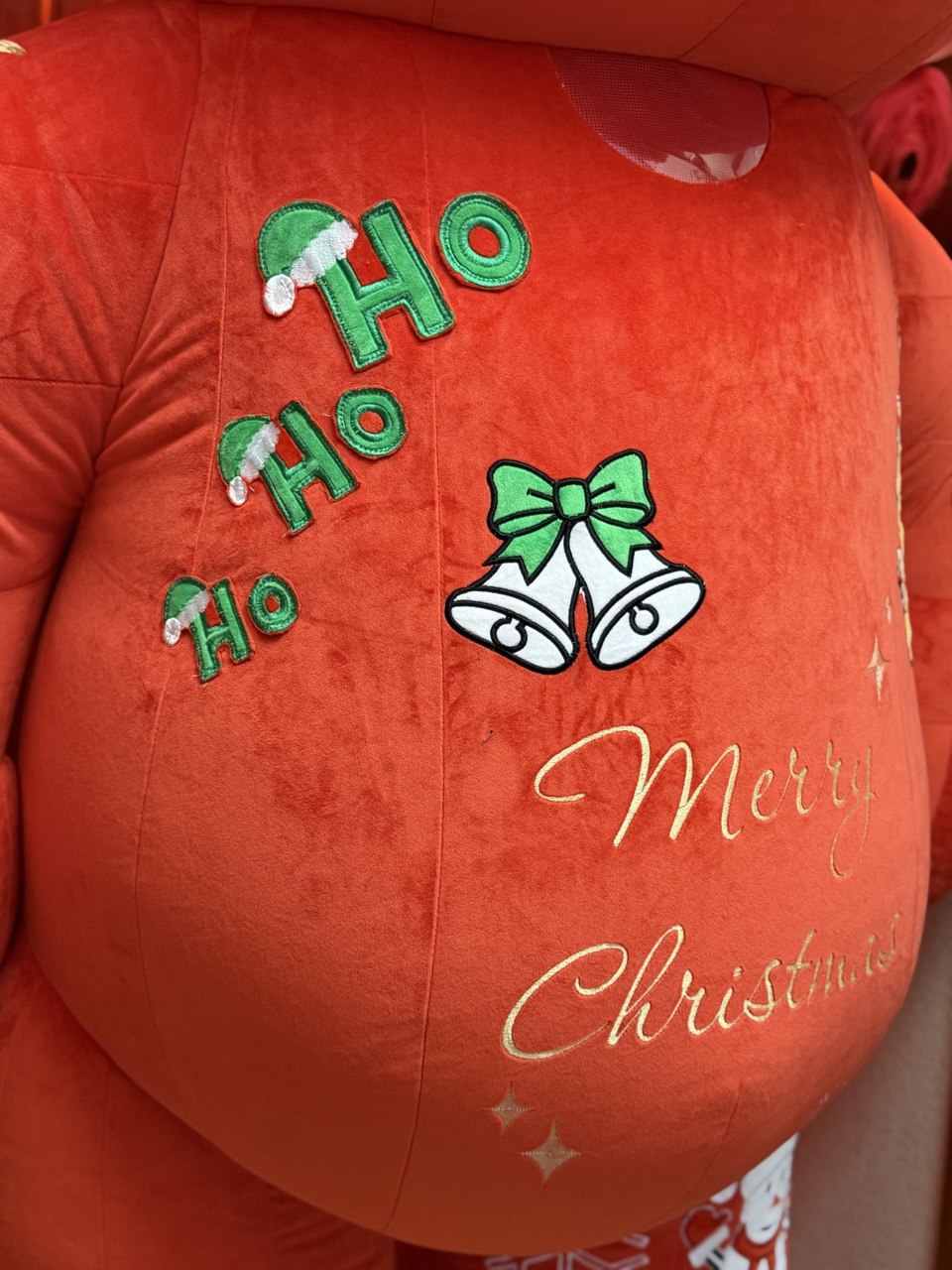 Inflatable Chrismas Bear Mascot with custom embroidery
