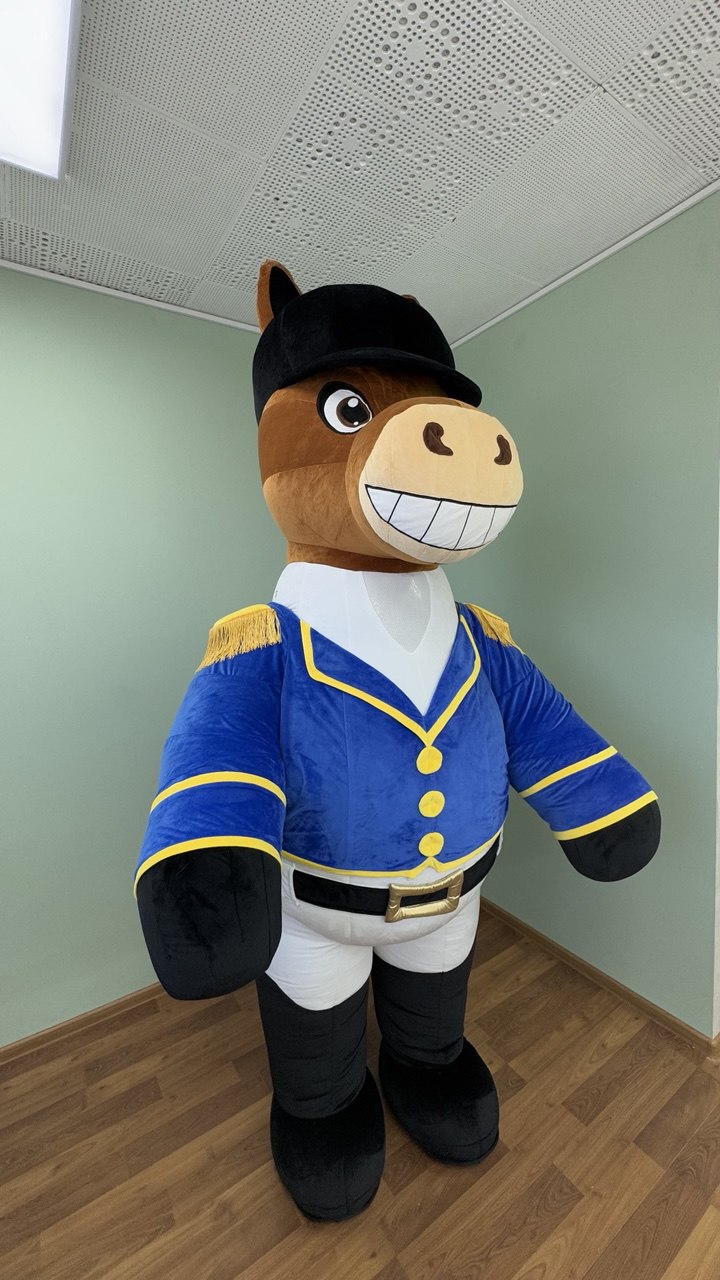 Inflatable Horse Mascot with plush suit