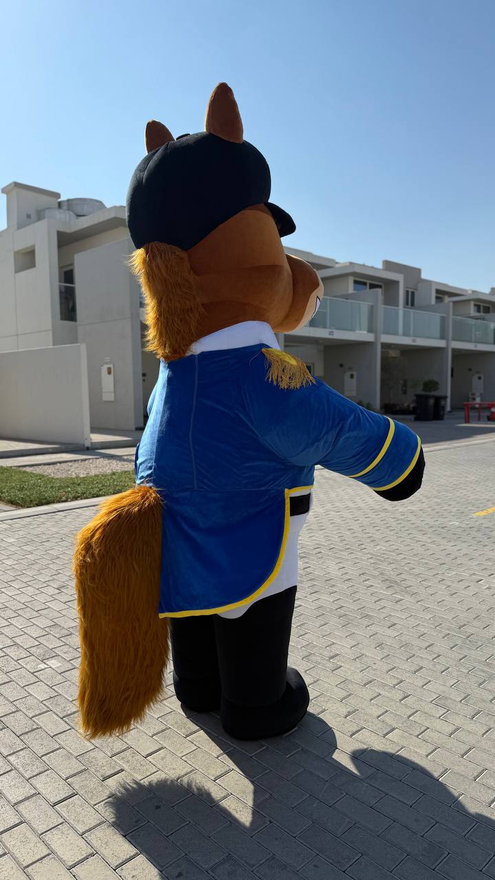 Inflatable Horse Mascot with plush suit