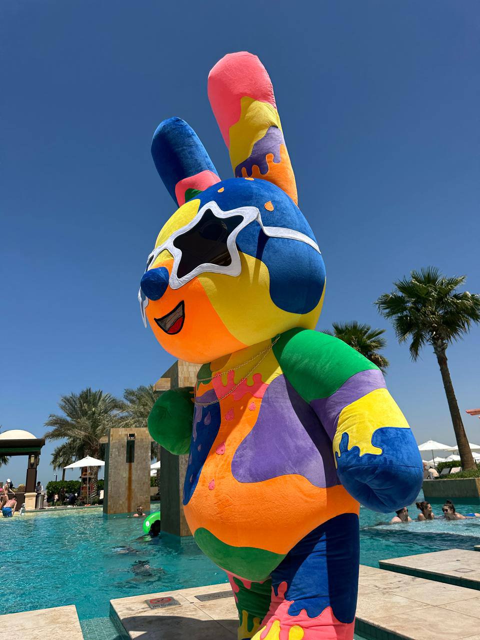 Inflatable Colorful Rabbit Mascot