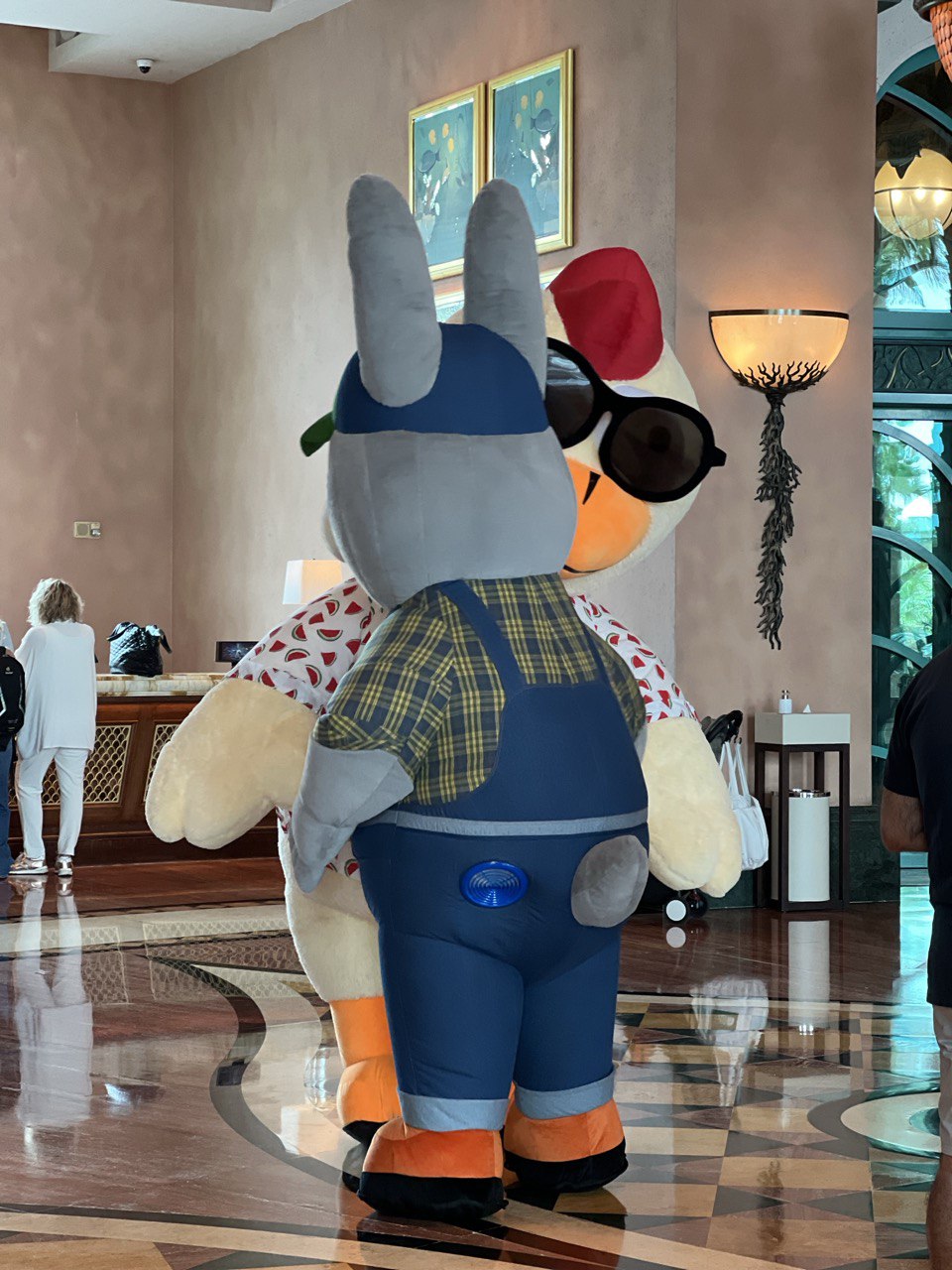 Inflatable Rabbit The Farmer Mascot Costume