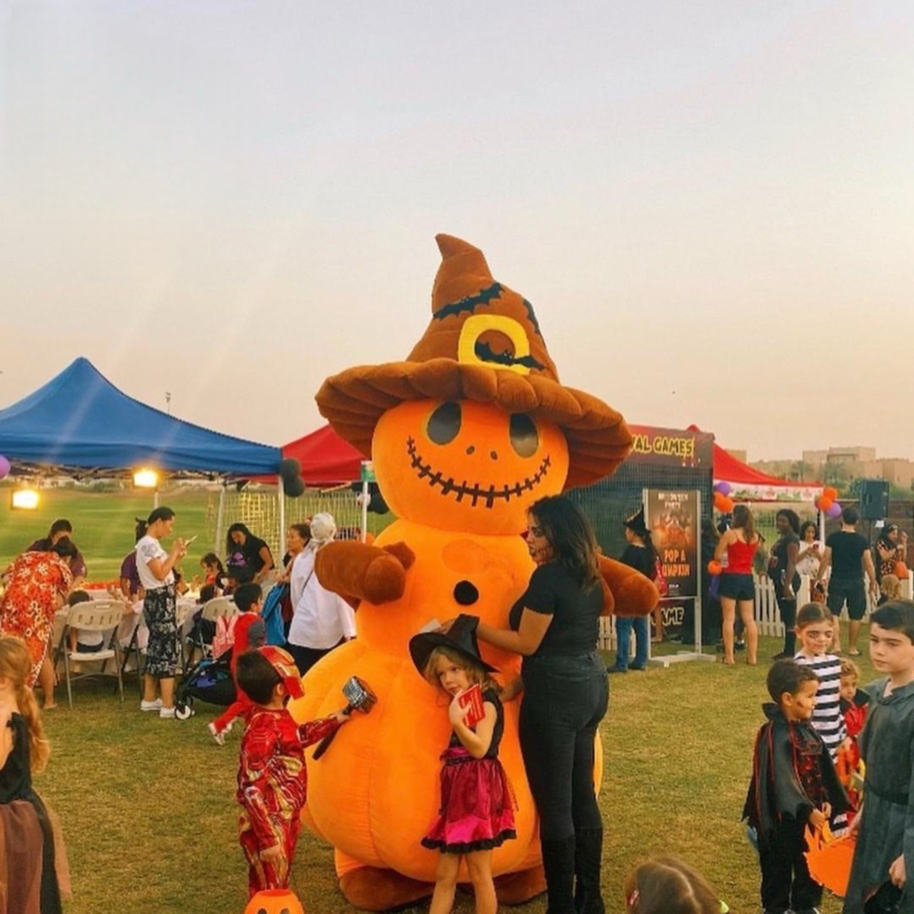Inflatable Spooky Pumpkin Mascot