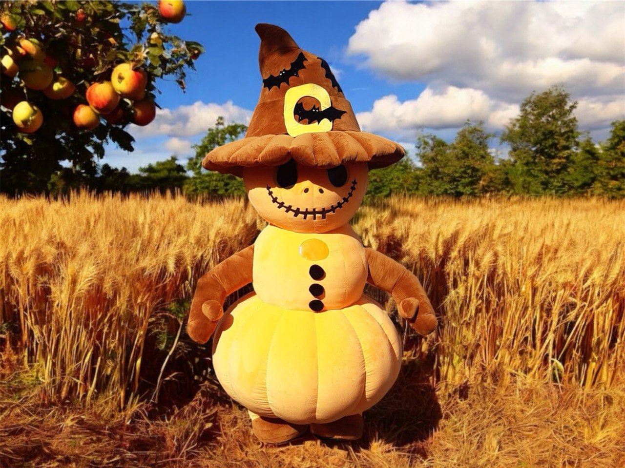 Inflatable Spooky Pumpkin Mascot