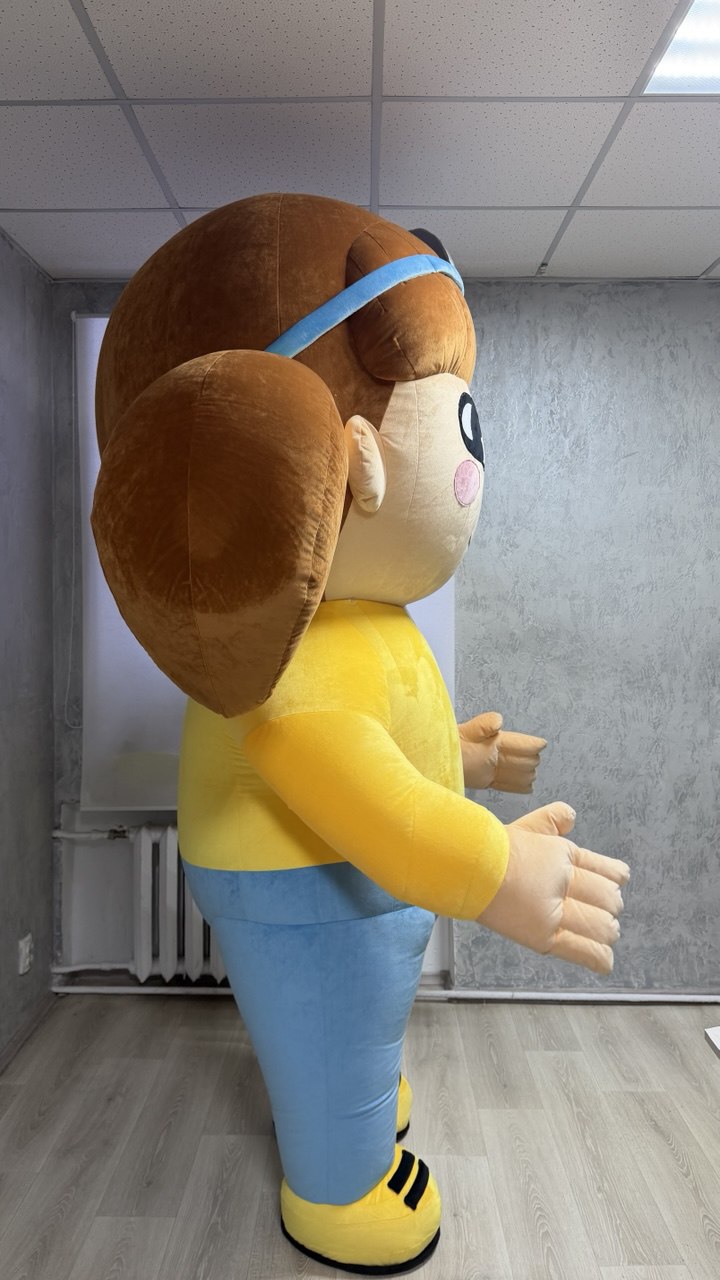 Inflatable The Nurse Girl Mascot in a robe with accessories