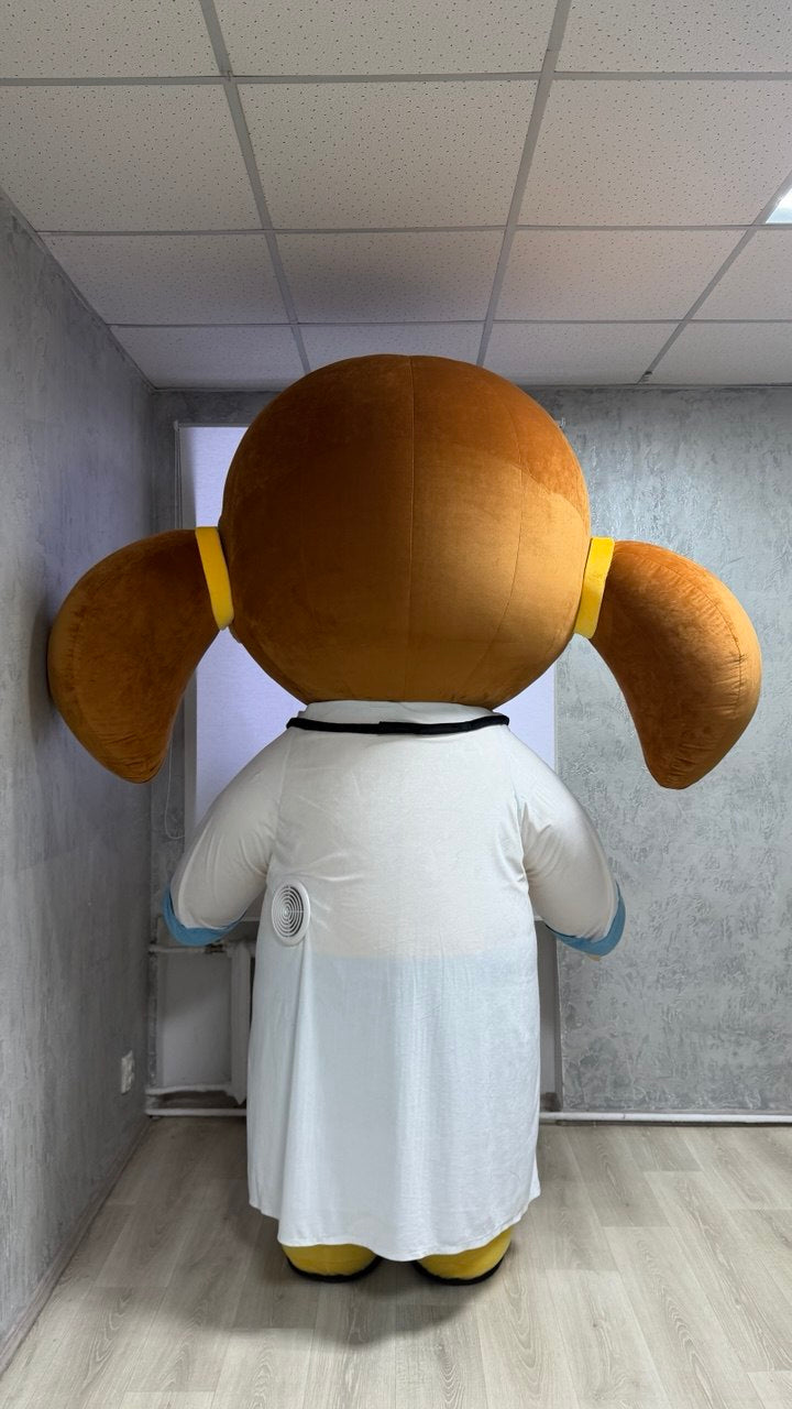 Inflatable The Nurse Girl Mascot in a robe with accessories