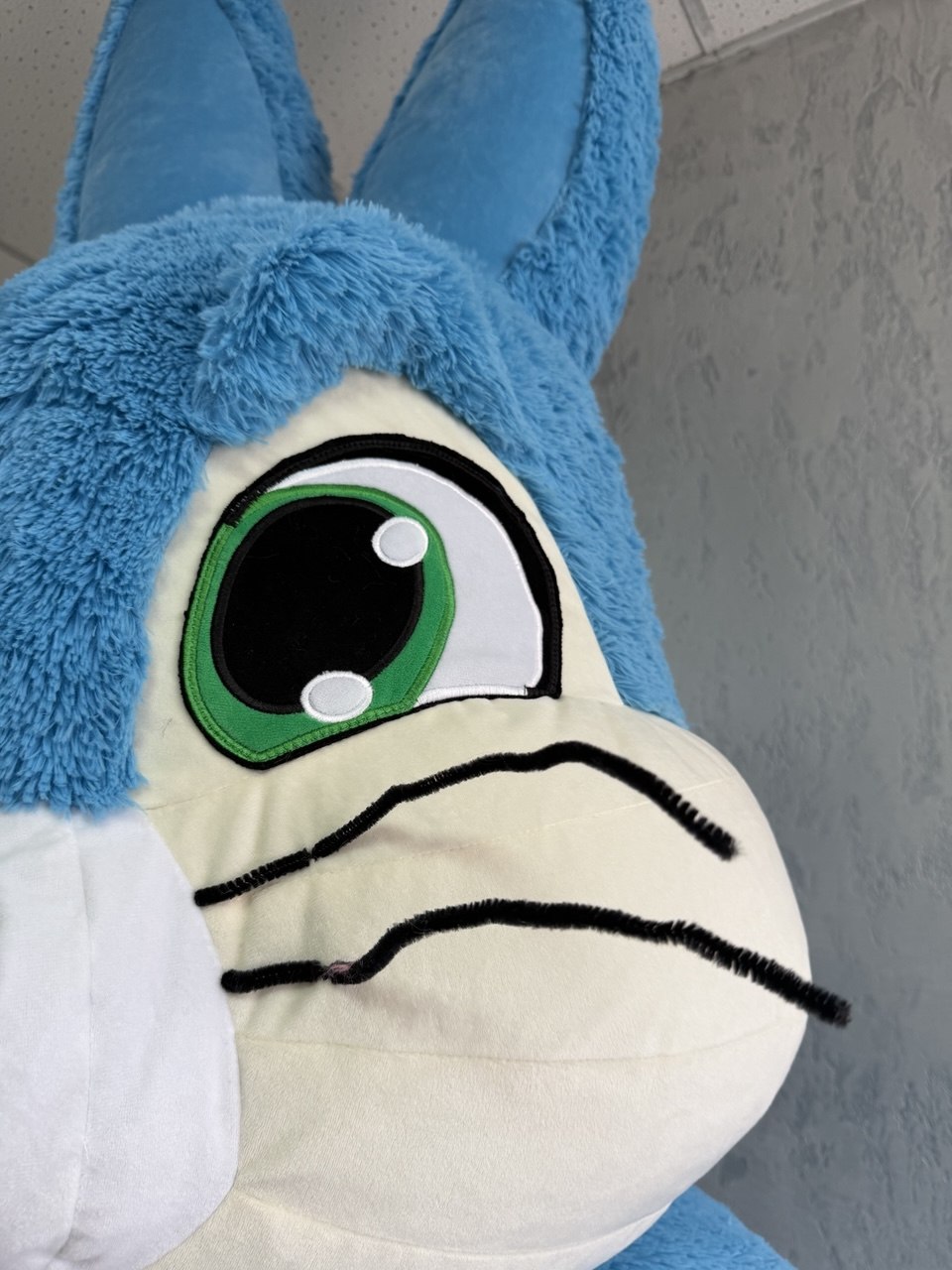 Inflatable Blue Rabbit Mascot Costume