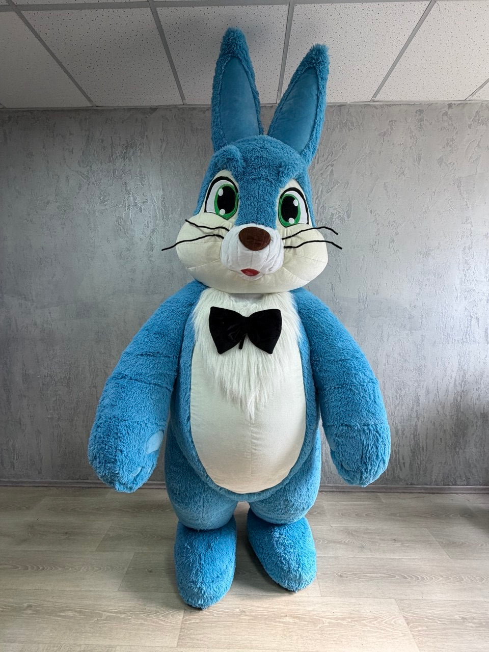 Inflatable Blue Rabbit Mascot Costume