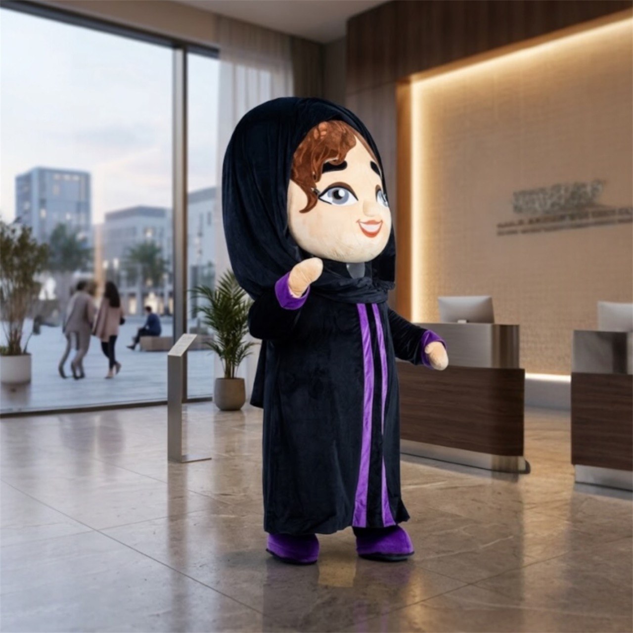 Inflatable Arab Girl Mascot Costume
