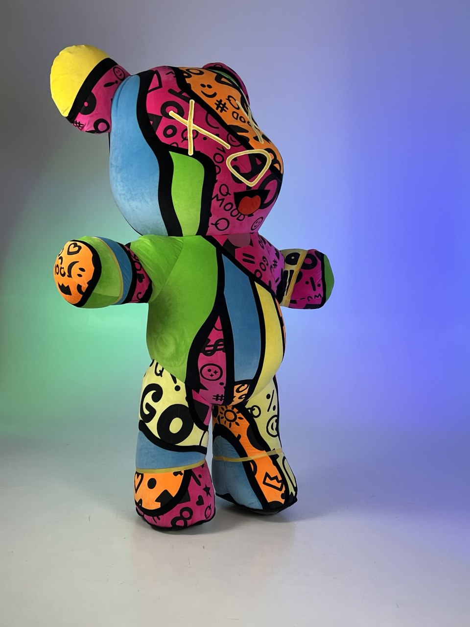 Inflatable Bear Mascot with custom painted elements