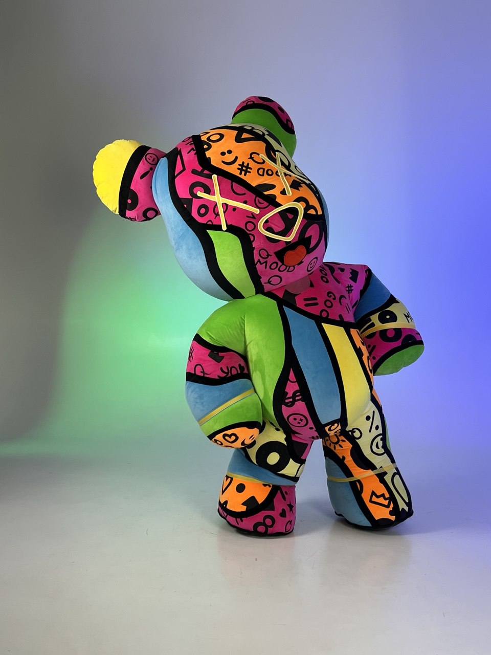 Inflatable Bear Mascot with custom painted elements