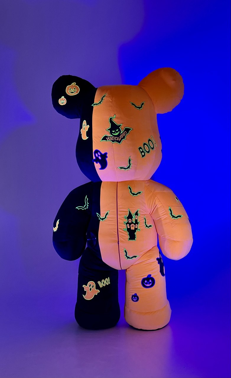 Inflatable Halloween Bear Mascot with custom embroidery