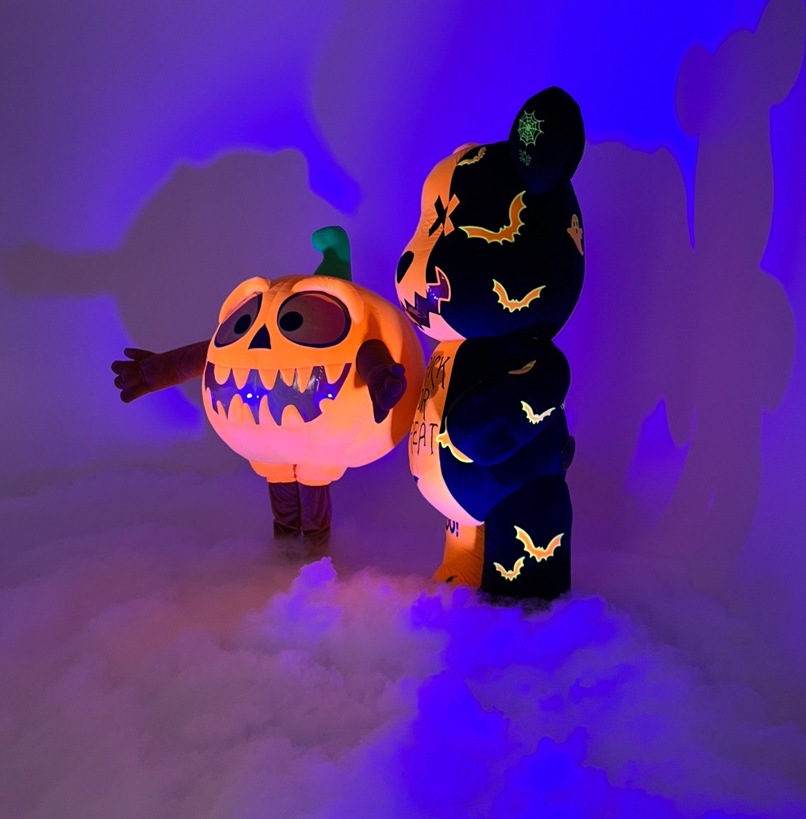 Inflatable Halloween Bear Mascot with custom embroidery