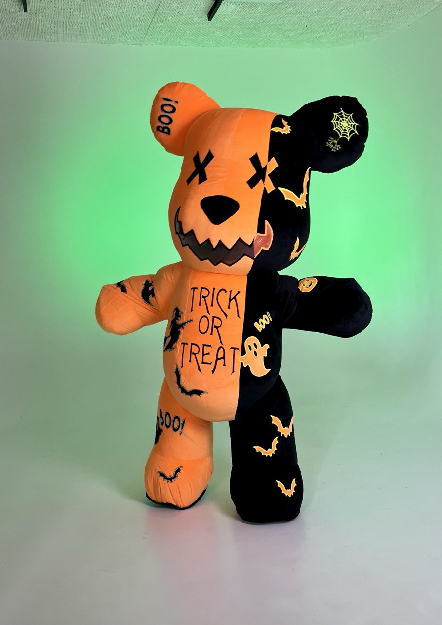Inflatable Halloween Bear Mascot with custom embroidery