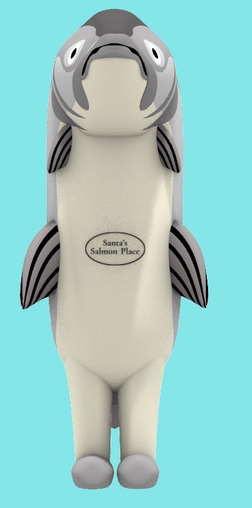Inflatable Salmon Mascot