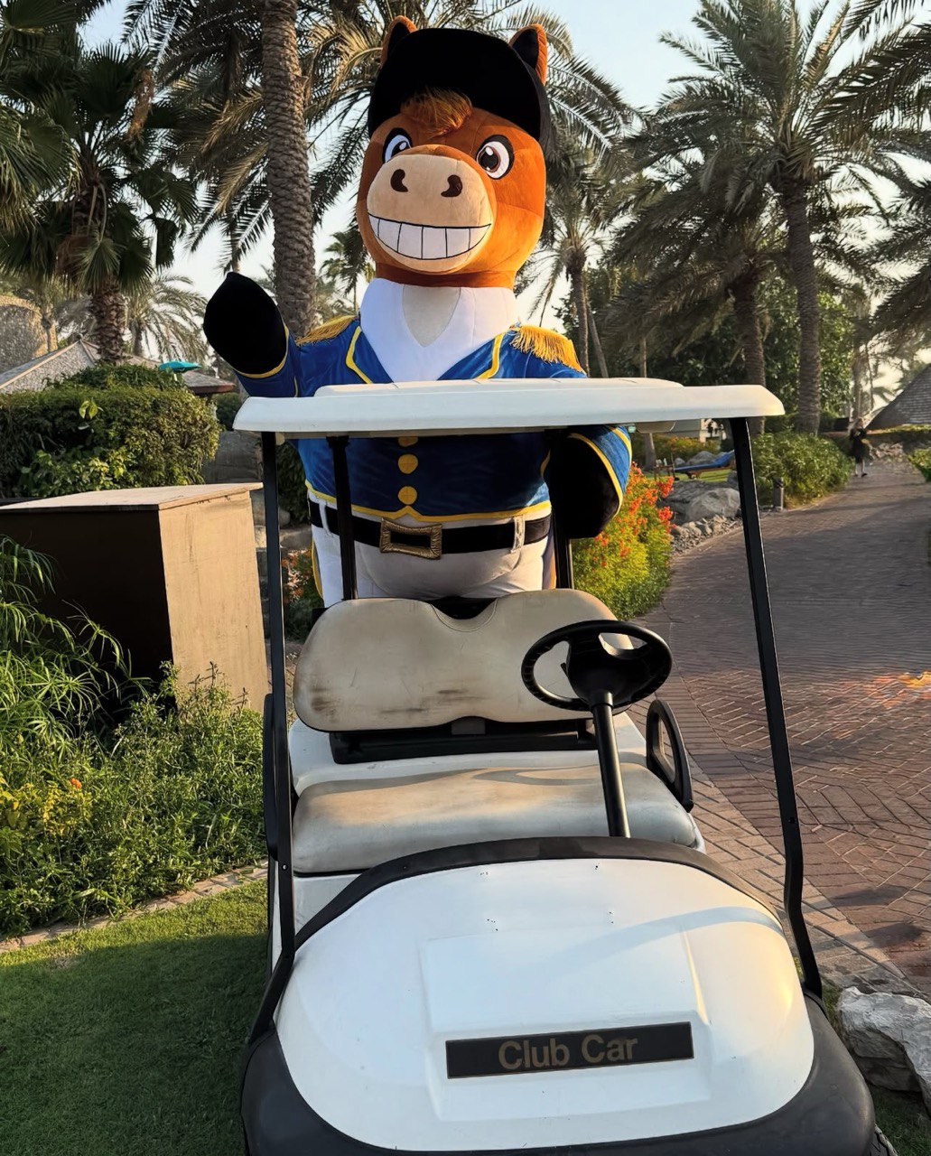 Inflatable Horse Mascot with plush suit