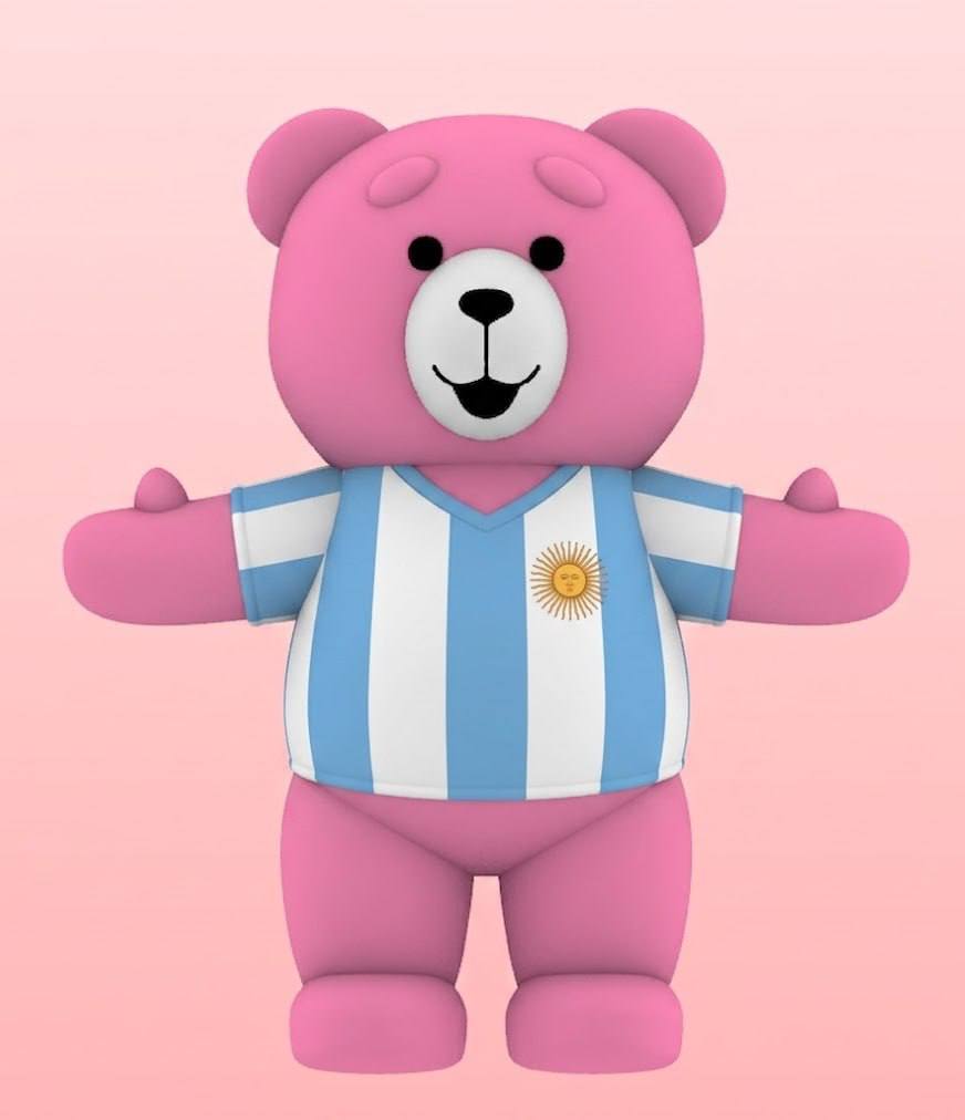 Inflatable Pink Teddy