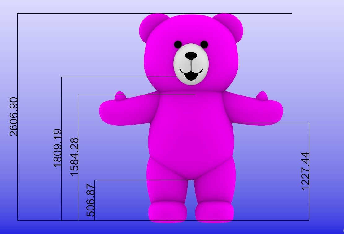 Inflatable Pink Teddy